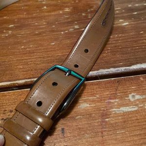 Mezlan brogued belt burnished tan 40